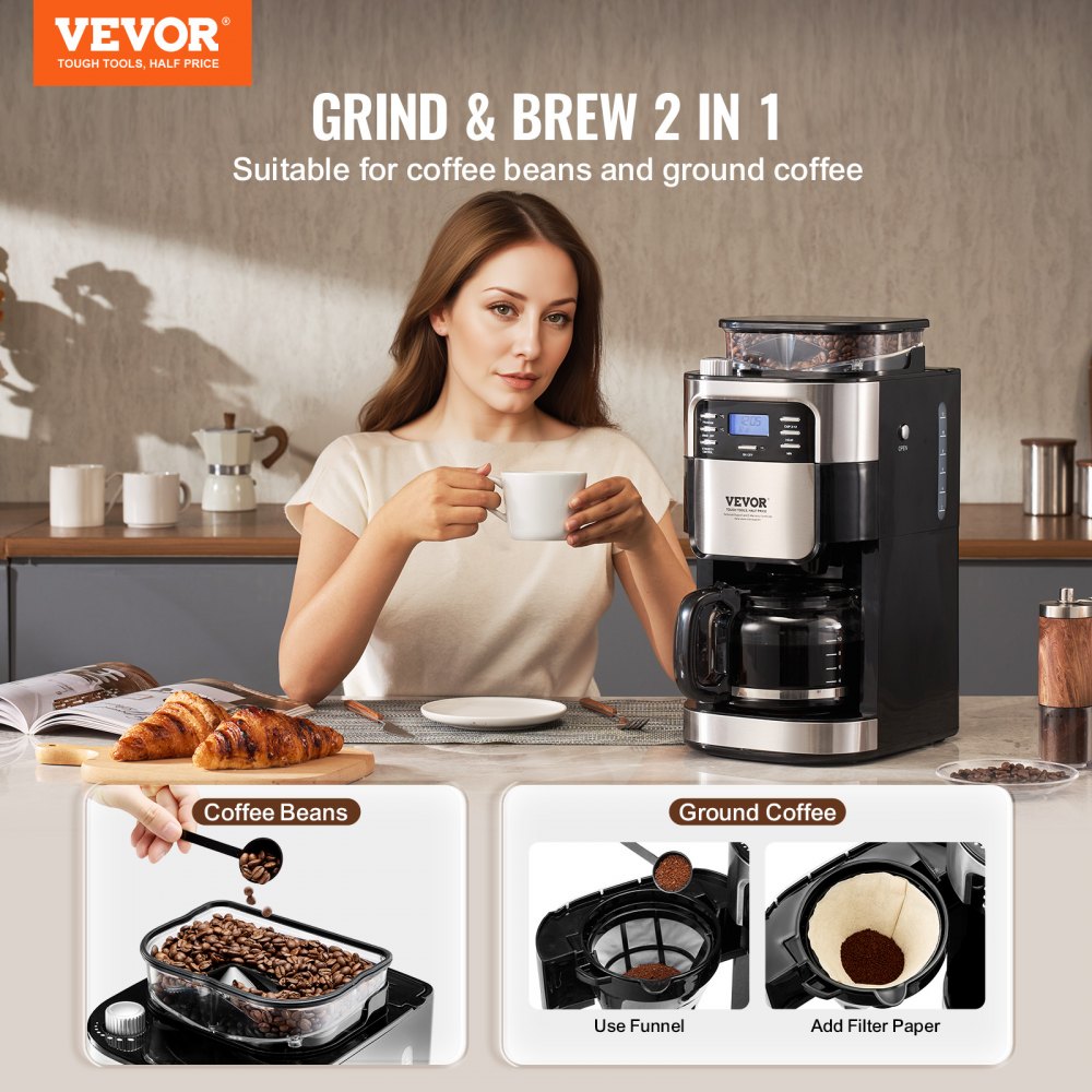 CM1025M-UL - Versatile Coffee Maker with Grind Control and 24-Hour Timer