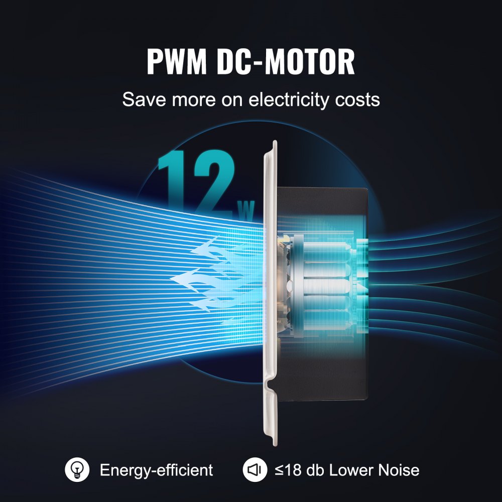 BT-DF0612RCA - 6" x 12" VEVOR Booster Fan with Adjustable Speed & Remote