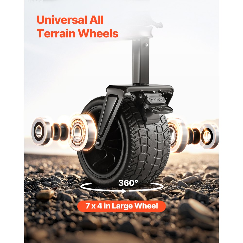 W26 - 450 lbs Heavy Duty Collapsible Garden Cart with 33.86x17.32 in Capacity