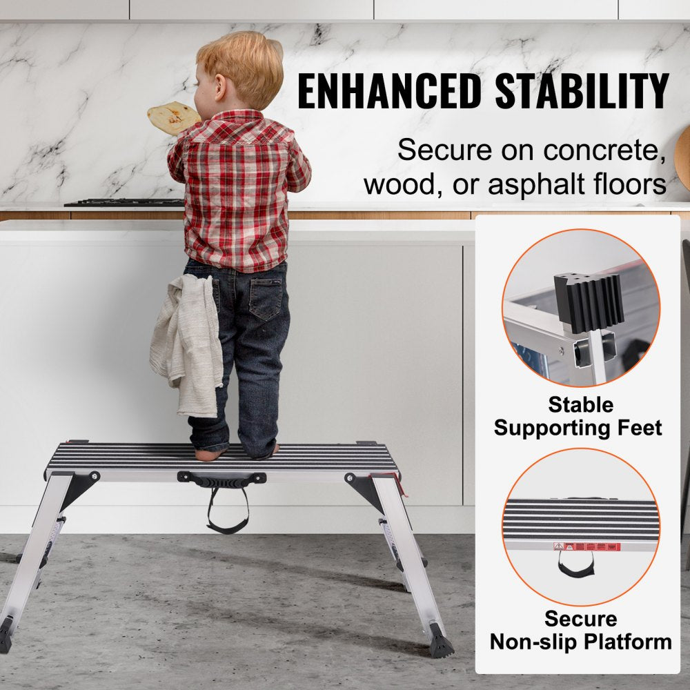 SW-WP003 - Heavy-Duty Aluminum Folding Work Platform, 660 lbs Capacity