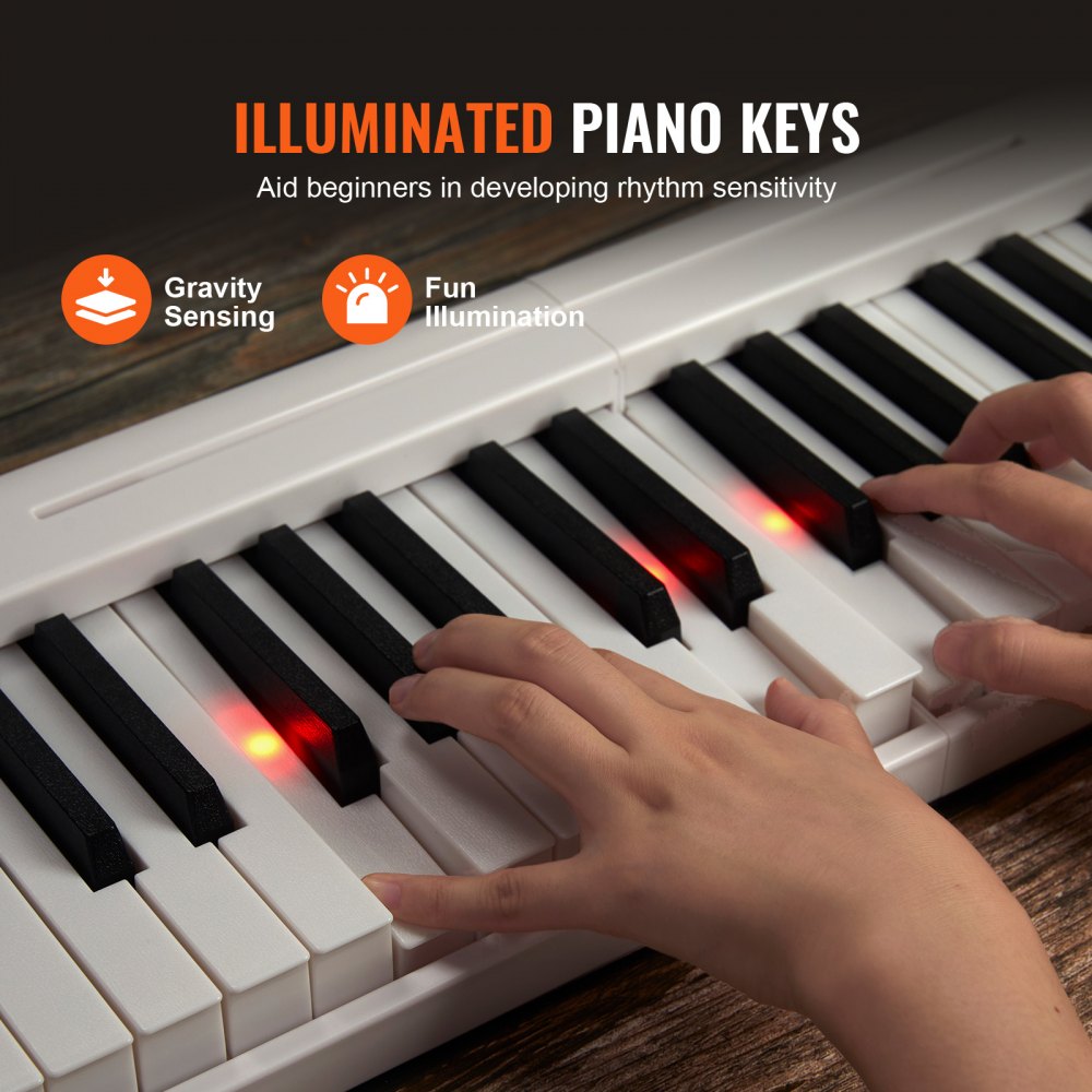 BX-11 - 61-Key Portable Folding Piano with Bluetooth & MIDI Connectivity