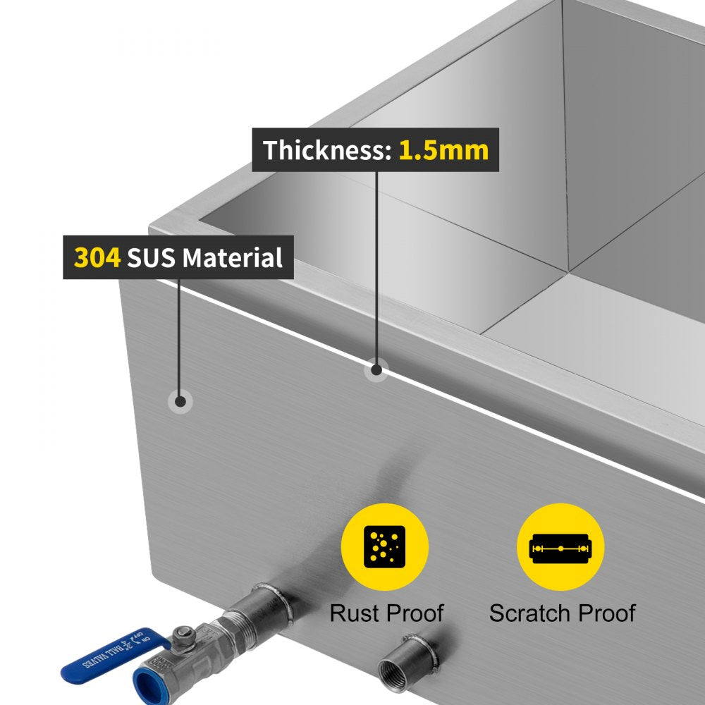 010804917129 - 30x16x9.5 Inch Stainless Steel Maple Syrup Evaporator Pan