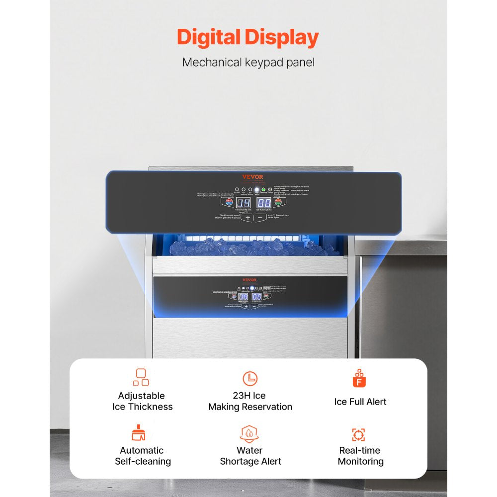 SSX200V - 200lbs Daily Capacity Ice Maker with Auto Self-Cleaning Function