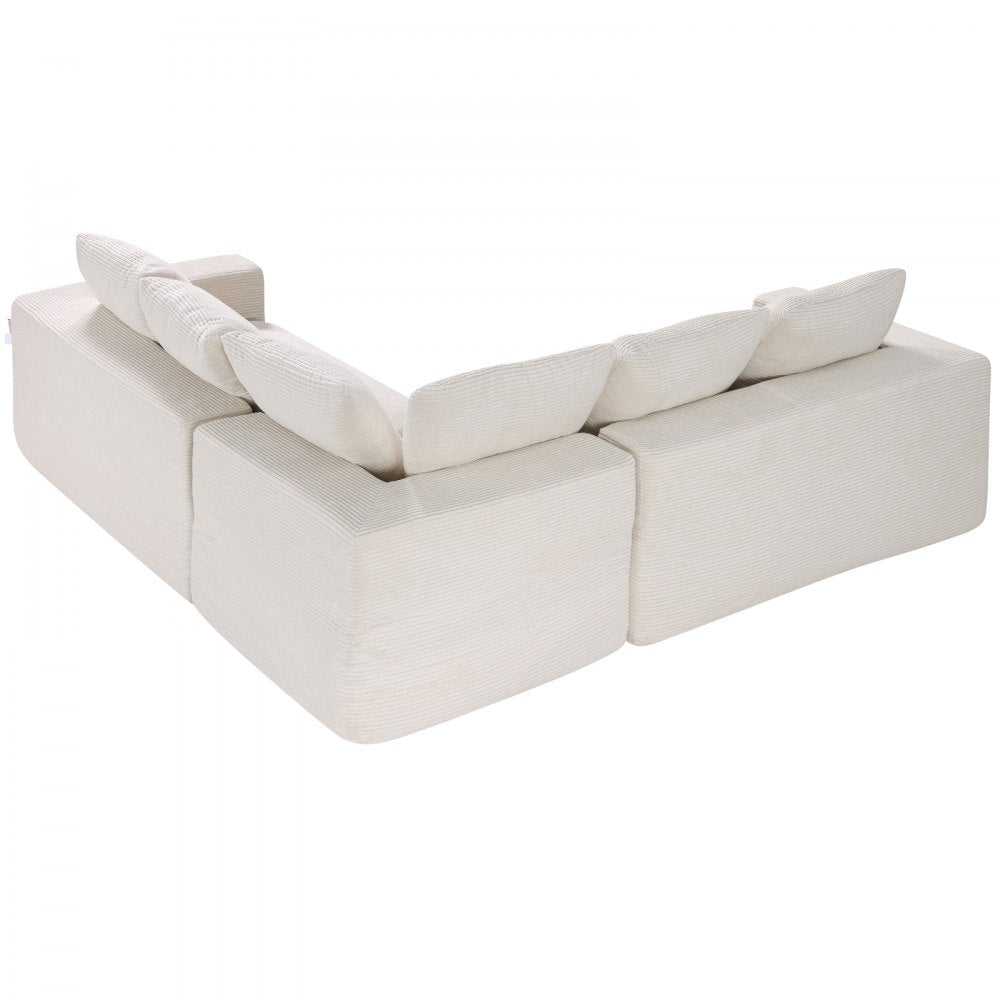 247039# - Corduroy Modular Sofa with Extra-Wide Armrests for Custom Comfort