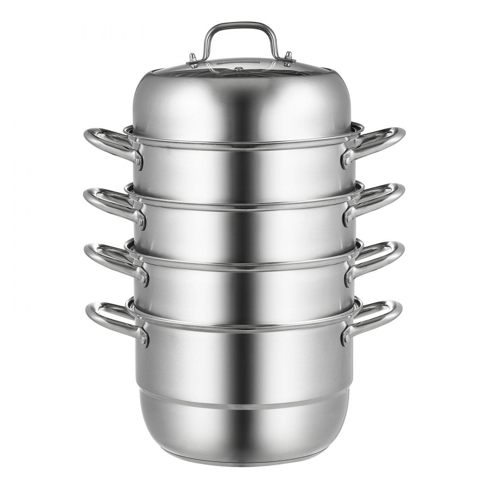 010464245422 - 11'' 5-Tier Stainless Steel Steamer with Dual Handles