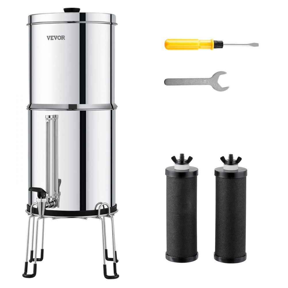k8626A - Portable Stainless Steel Gravity Water Filter for 1-4 People