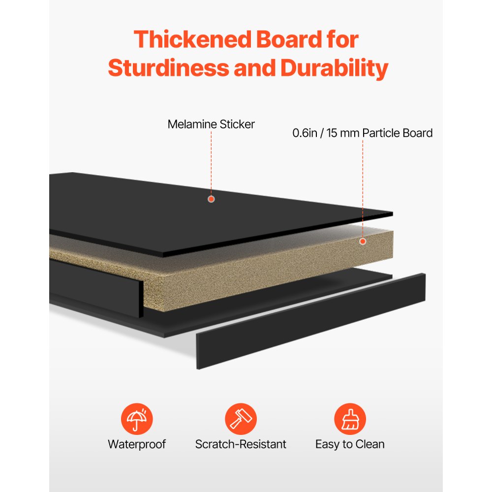 KLBS-04 - 37.2" VEVOR Bookshelf: Durable Organizer for Desks