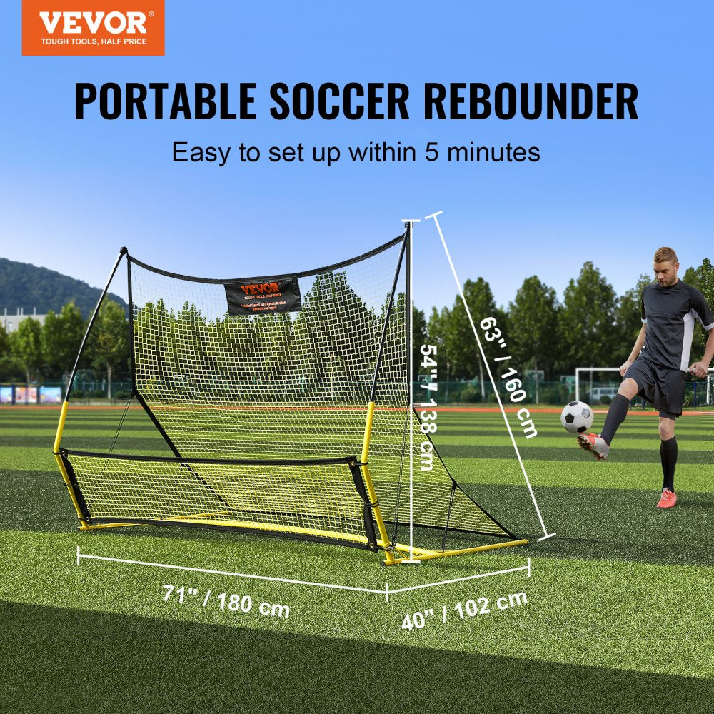 XH-01 - 71"x40" VEVOR Soccer Rebounder Net for 2 Players