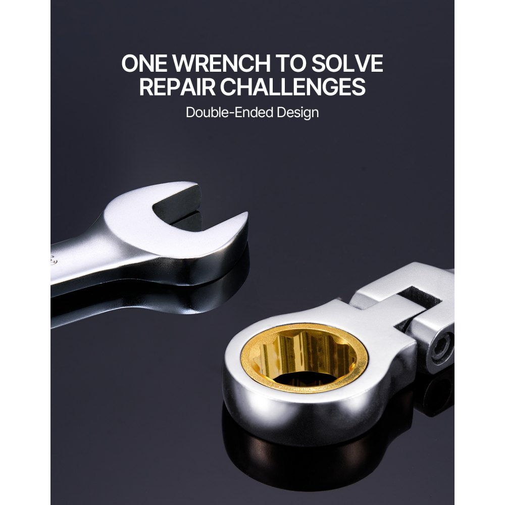 J008BY - 8-Piece Flex-Head Ratcheting Wrench Set, SAE 5/16"-3/4"