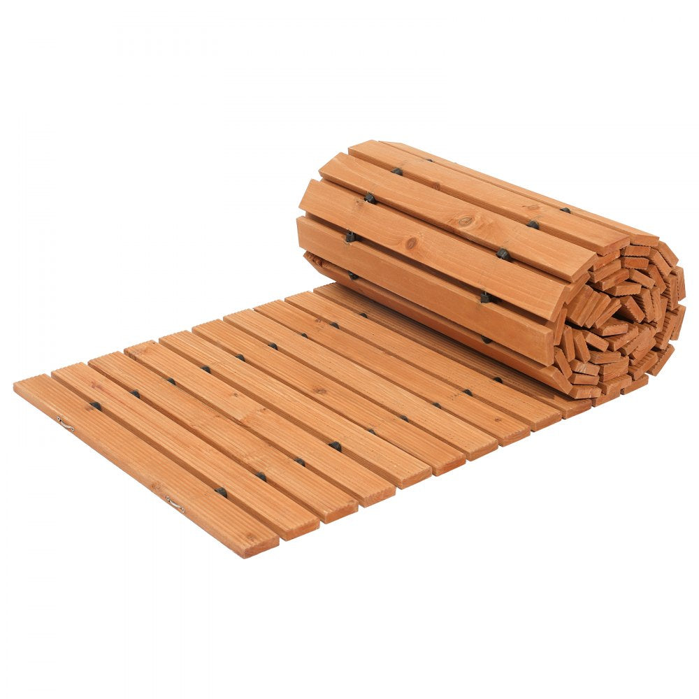 PW-S12 - 12ft Cedar Garden Pathway with Non-Slip Design