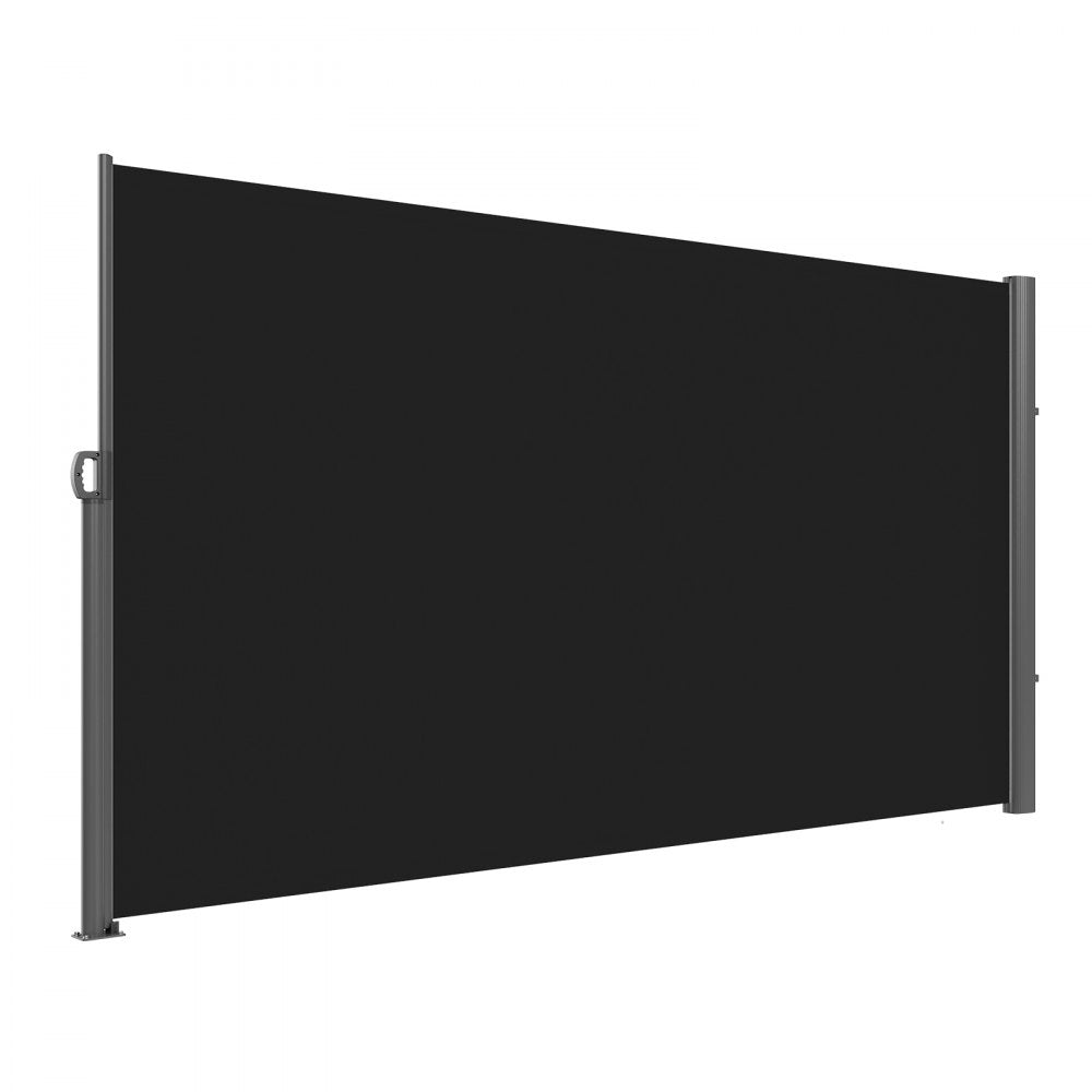 H030-1 - 63"x118" Black Aluminum Retractable Awning for Privacy & Shade