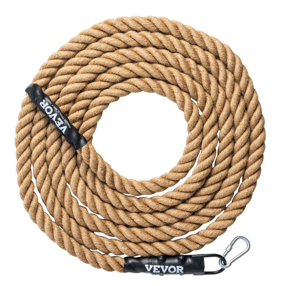 GL1.5-25FT - 25ft Heavy-Duty Hemp Climbing Rope, 1.5" Thickness, 500 lbs Support