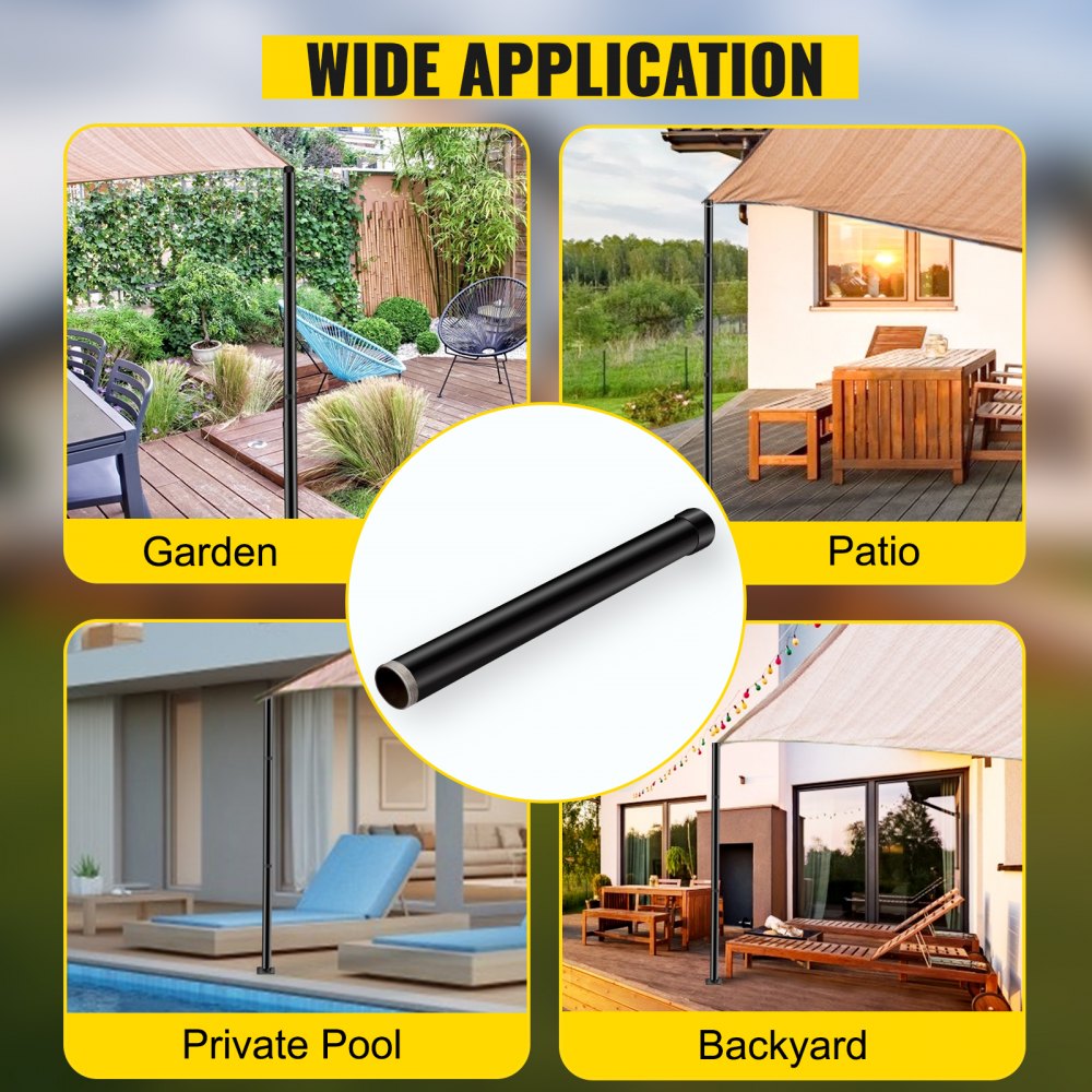 ZYPZCGKZG-21 - 21" Durable Steel Shade Pole Extension for Outdoors