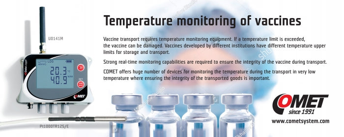 Temperature data logger for one external Pt1000 probe