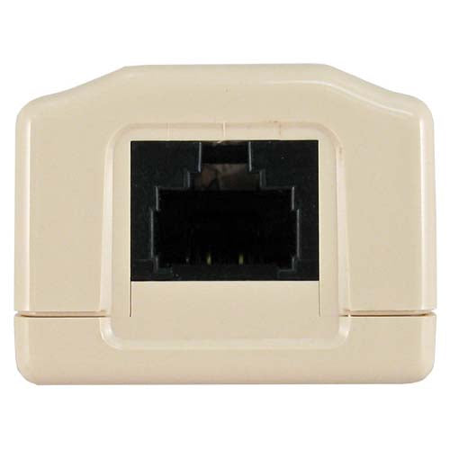 Vertical Cable 038-356IV 1-Port Surface Mount Box with CAT6 Jack Ivory (Pack of 50)