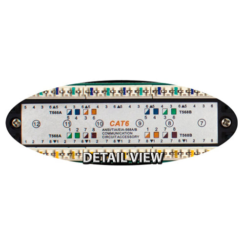 Vertical Cable 042-376/12 CAT6 12 Port Patch Panel 1U