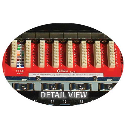 Vertical Cable 042-377/S/24 CAT6 Shielded 24 Port Krone Type Patch Panel 1U