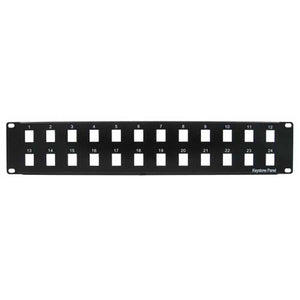 Vertical Cable 043-382/24 24 Port Blank Patch Panel Black