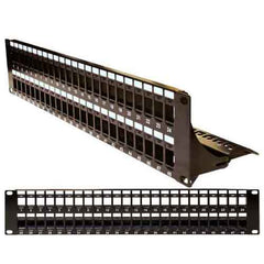 Vertical Cable 043-384/48/2U 48 Port Blank Patch Panel with Cable Black