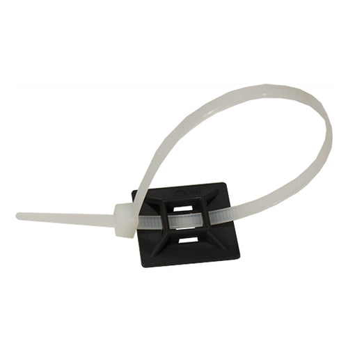 Vertical Cable 045-MB/A/11/BK Adhesive Mounting Base for Cable Ties Black (Pack of 100)