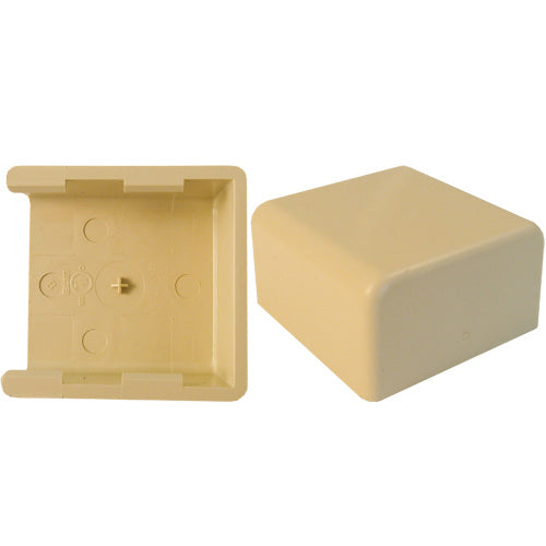 Vertical Cable 045-TSR3I-36 1 3/4" Surface Raceway End Cap Ivory (Pack of 10)