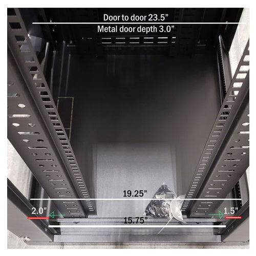 Vertical Cable 047-WHS-2060 20U Wall Mount Swing Out Enclosure Black