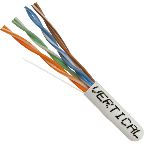 Vertical Cable 052-438WH CAT3 UTP 1000ft 24/8C Solid Bare Copper Lose-Twist Pull Box