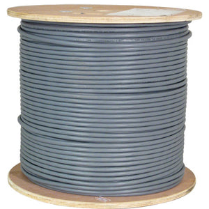 Vertical Cable 057-477/S/P/GY 24/8C Solid BC CU CAT5E STP Shielded Plenum Rated (CMP) Cable 1000ft Gray