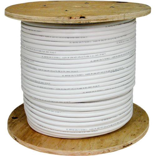 Vertical Cable 057-478/S/P/WH 24/8C Solid BC CU CAT5E STP Shielded Plenum Rated (CMP) Cable 1000ft White