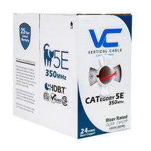 Vertical Cable 058-481/ST/RD 24/8C Stranded BC CU CAT5E UTP PVC Jacket Pull Box 1000ft Red