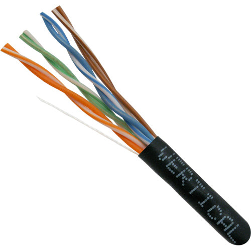 Vertical Cable 063-511/ST/BK 24/8C CAT6 UTP Stranded Bare Copper 1000ft Pull Box Black