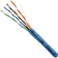 Vertical Cable 063-512/ST/BL 24/8C CAT6 UTP Stranded Bare Copper CM Rated 1000ft Pull Box Blue