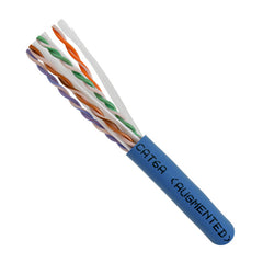 Vertical Cable 065-301/A/P/BL 23 AWG CAT6A Unshielded UTP Solid BC Cable Plenum Rated(CMP) 1000ft Spool Blue