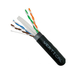 Vertical Cable 069-557/US/CMXT 23/8C CAT6 CMXT Unshielded Solid BC Direct Burial (UV) Cable 1000ft Black