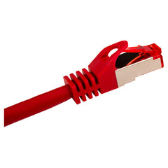 Vertical Cable 076-1016/1RD 26 AWG CAT6A Shielded Stranded BC Mold-Injected Patch Cord Red (Pack of 10)