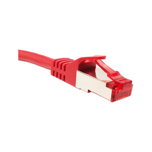 Vertical Cable 076-1016/1RD 26 AWG CAT6A Shielded Stranded BC Mold-Injected Patch Cord Red (Pack of 10)