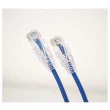 Vertical Cable 077-2029/2BL 28AWG CAT6A 2ft Stranded BC Mold-Injection-Snagless Patch Cord Slim Type Blue