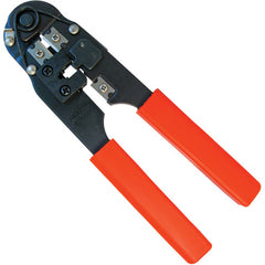Vertical Cable 078-1016 Crimp Tool For RJ45 8×8 Built-In Cutting-Stripping Blade Black Grip Handle