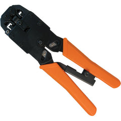 Vertical Cable 078-1017 Crimp Tool For RJ11 RJ12 RJ45 Orange Grip Handle