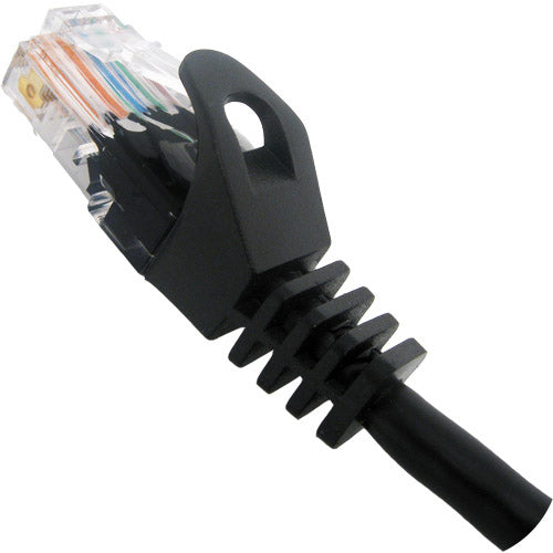 Vertical Cable 092-633/14BK CAT5E 14ft Patch Cord Boot and Protector 24AWG Black (Pack of 120)