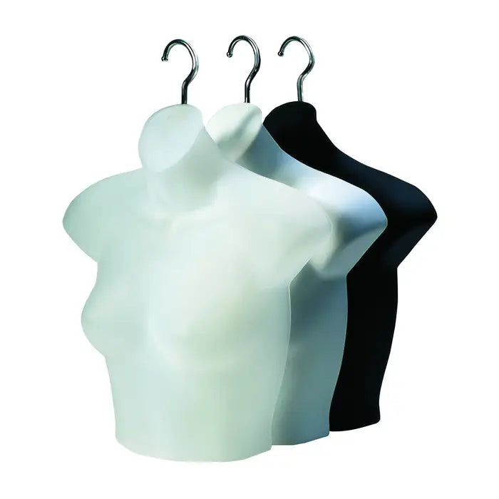 Ladies Upper Torso Forms - Injection Molded Styrene Econoco LHR35/B (Pack of 12)