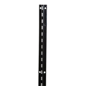 1 3/16'''Recessed Slotted Standards for 5/8" Drywall - 1/2" Slots on 1" Center - Black Econoco SSRB-11B8 (Pack of 5)