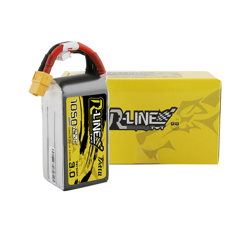 Tattu R-Line Version 3.0 1050mAh 6S1P 22.2V 120C Lipo Battery Pack With XT60 Plug