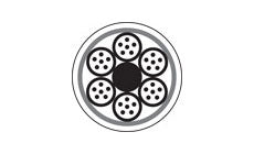 HF24 INDOOR/OUTDOOR LOOSE TUBE SINGLE JACKET RISER CABLE Type OFNR, CSA FT-4 - 60 Fiber Count