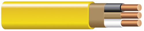 50' 12/2 W/GRND NM-B 600V Solid Yellow
