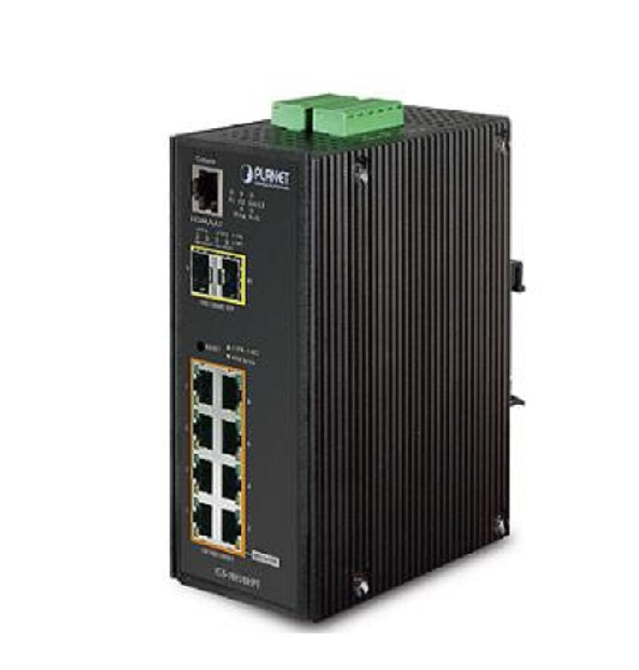 Planet IGS-10020HPT 8-Port POE Switch + 2-Port SFP Industrial Gigabit Switch