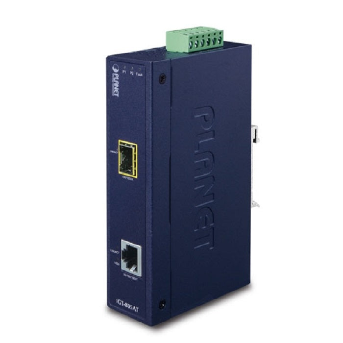Planet IGT-805AT Industrial 10/100/1000T to 100/1000X SFP Gigabit Media Converter