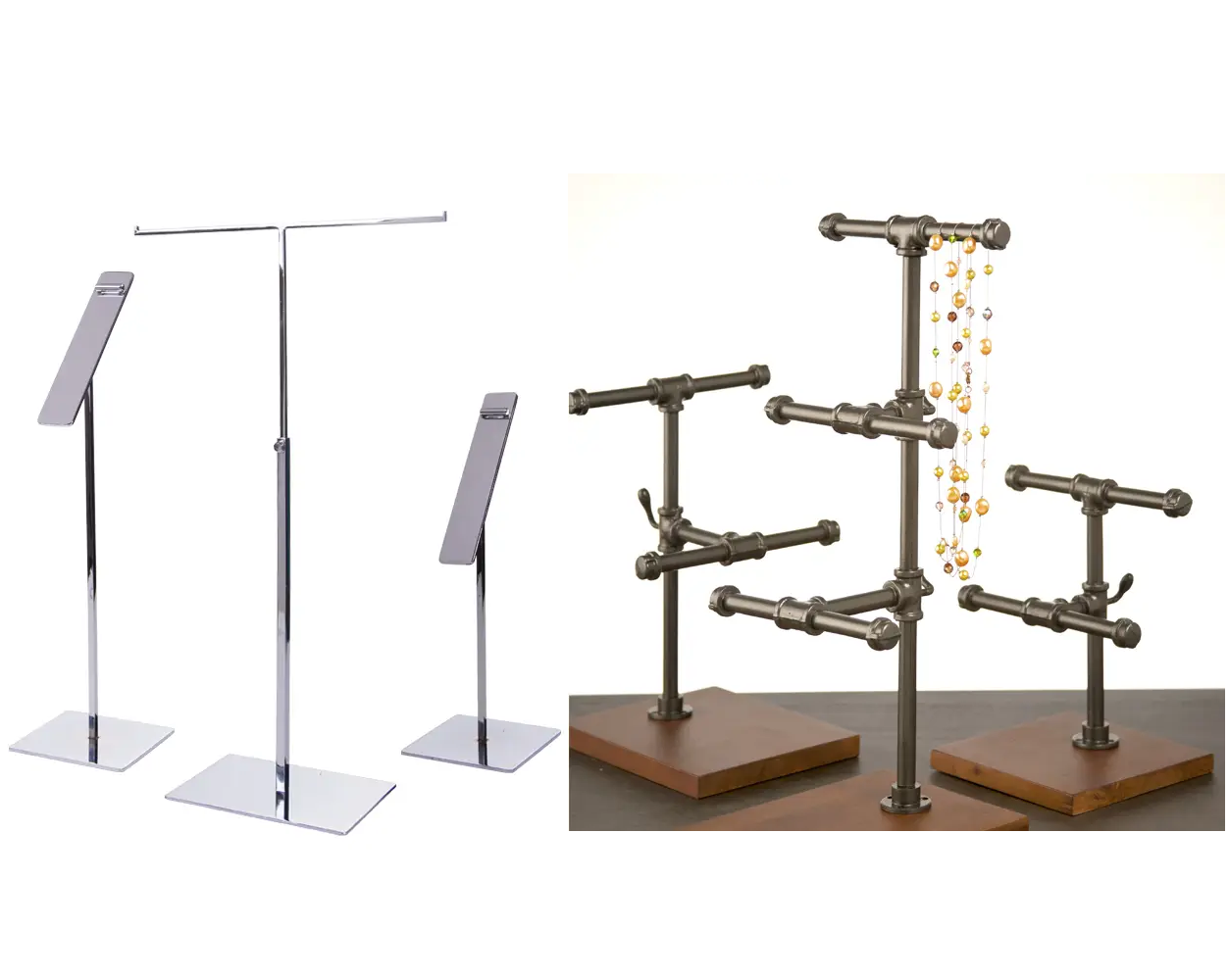 Countertop Metal Risers and Pipeline Displays