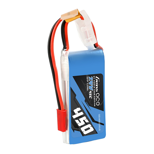 Gens Ace 450mAh 2S1P 7.4V 45C Lipo Battery Pack With JST-SYP Plug