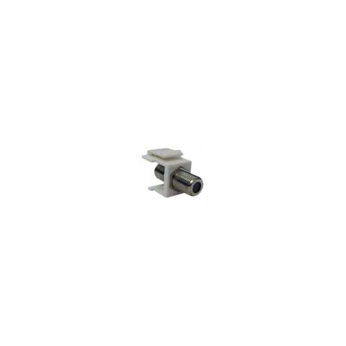 Vertical Cable 037-319WH F81 Coaxial Keystone Insert White (Pack of 100)